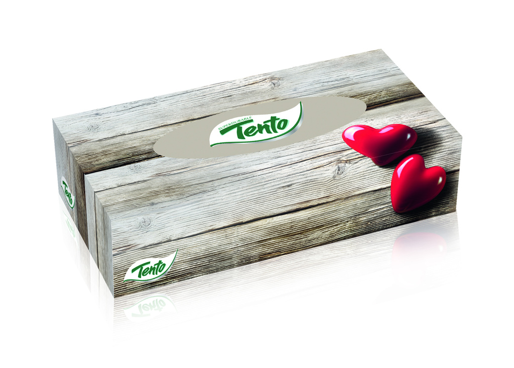 TENTO papírové kapesníčky dvouvrstvé  BOX 70 ks