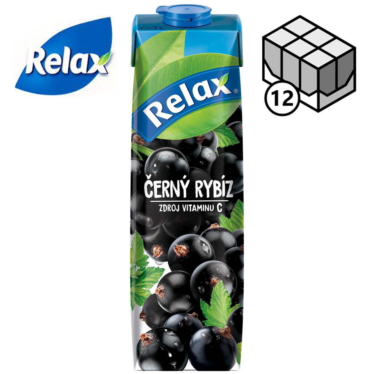 RELAX  nektar černý rybíz 12 x 1 l  TP