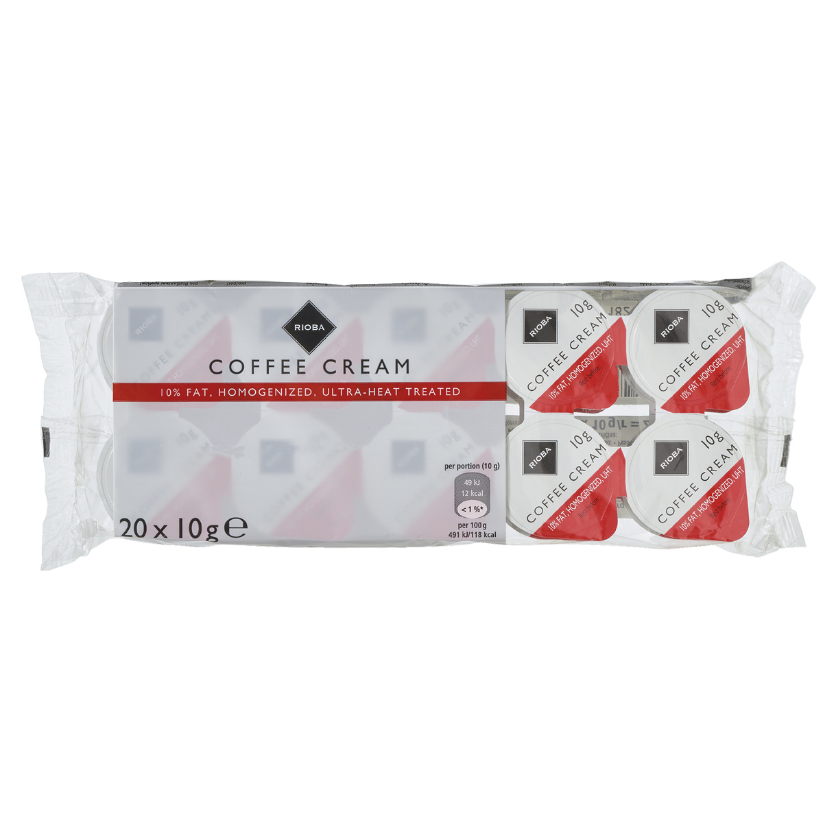 RIOBA Smetana do kávy 10 % chlaz. 15 x (20 x 10 g)