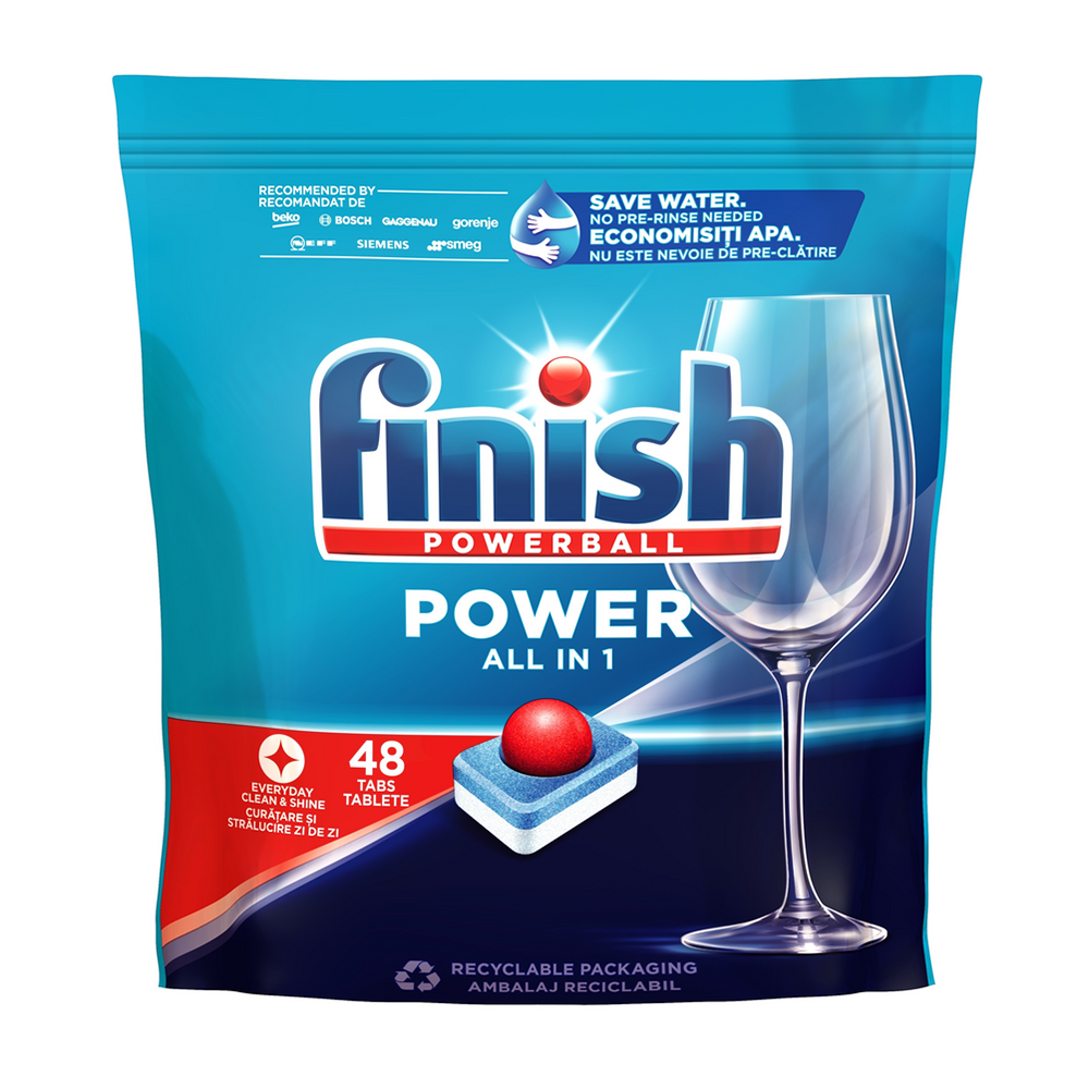 Finish Powerball All in 1 Max Regular tablety do myčky 1x48ks (768g)