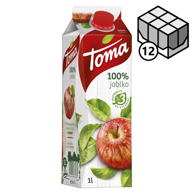 TOMA  jablko 100% 12 x 1 l TP