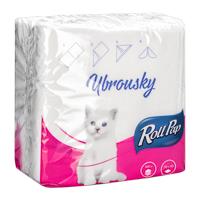 Ubrousky papírové bílé 30 x 30 cm 100 kusů