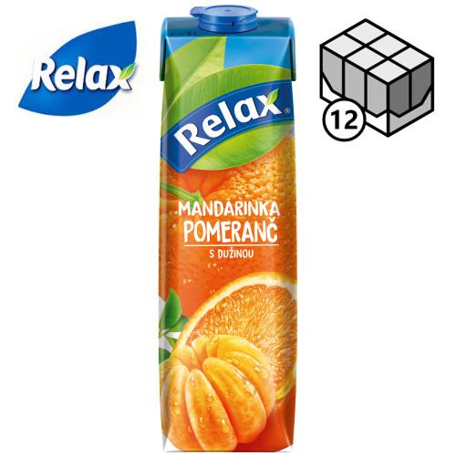 RELAX nektar mandarinka+ pomeranč s dužinou 12 x 1 l - TP