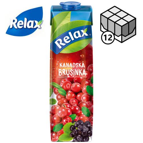 RELAX nektar brusinka 12 x 1 l  TP