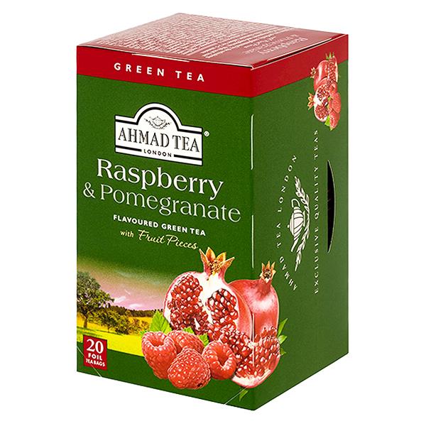 AHMAD Tea zelený čaj s malinami a granátovým jablkem 20 x 2 g  ALU