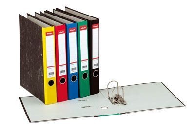 Pořadač A4 pákový papírový s barevným hřbetem - hřbet 5cm / zelená