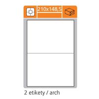 Print etikety A4 PLUS pro laserový a inkoustový tisk - 210 x 148,5mm (2 etikety / arch)